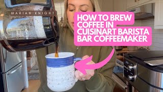 How to brew a pot of coffee in Cuisinart Coffee Center® Barista Bar 4-in-1 Coffee Maker