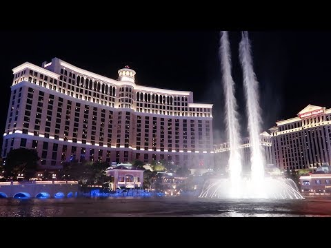 2019 BELLAGIO MUSIC FOUNTAINS - Footprints, Rocky, Red Lights