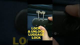How to Open, Reset, Forgotten luggage lock #shorts