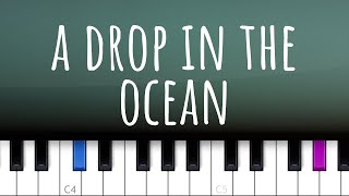 A Drop In The Ocean ~ Ron Pope (piano tutorial)