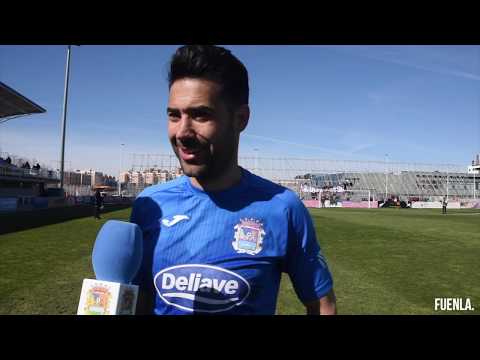 Zona mixta de Cristóbal Márquez tras el CF Fuenlabrada 2-0 Rápido de Bouzas