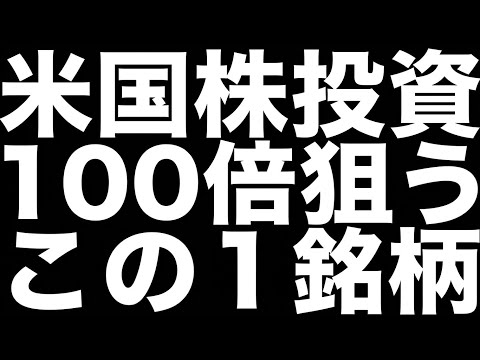 【米国株 テンバガー】僕が100倍を狙う１銘柄。