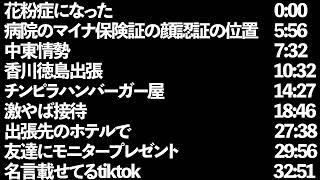 【二人ラジオ】日記やん P59(花粉症になった、マイナ保険証の顔認証、中東情、香川徳島出張、チンピラハンバーガー屋、激やば接待、出張先のホテル、友達にモニタープレゼント、名言載せてるtiktok)