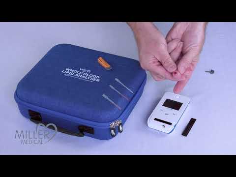 Miller Medical Lipid Analyser for Total/HDL & LDL Cholesterol plus Triglycerides in carry case