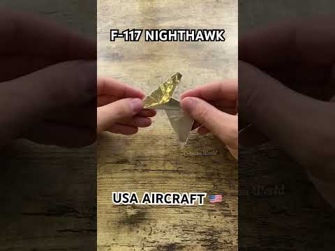 FIGHTER JET ORIGAMI TUTORIAL F-117 NIGHTHAWK STEALTH AIRCRAFT | DIY FIGHTER JET ORIGAMI INSTRUCTIONS