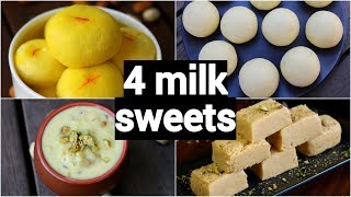 4 easy milk sweet recipes  easy milk dessert recip