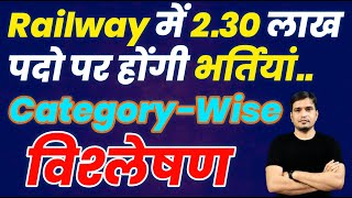 Railway (Ntpc ,Group-D & Technical)) 2.30 लाख New Vacancy || Category-Wise Post Analysis