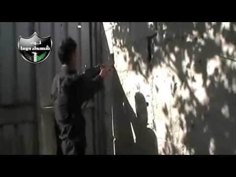 هجوم لواء شهداء دوما على حاجز فرع الجوية في مدينة حرستا في ريف دمشق