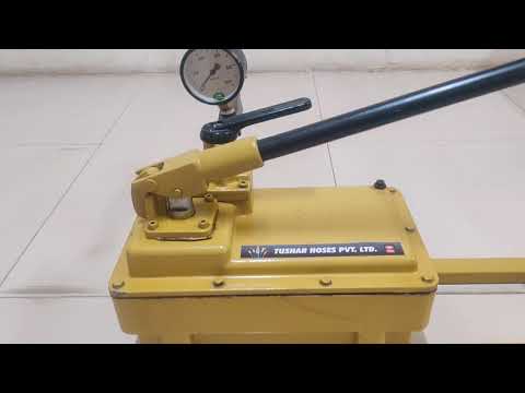 ENERPAC P-464 HAND PUMP WITH 4 WAY VALVE  TUSHAR HOSES PVT. LTD.