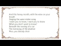 Augie March - The Honey Mouth Lyrics