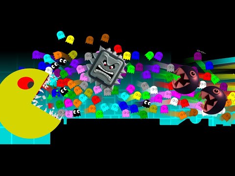 marble race  - Escape The Killer Pacman - Pacman And The Ghosts -  Survival Marble Race in Algodoo