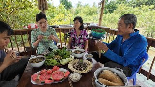 The Whole Family Carried 9 Stone Pillars to Make a Passion Fruit Trellis and the MIXED FISH BRAIS...
