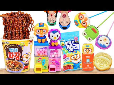 Mukbang Pororo Food Candy Jelly 뽀로로 짜장면 젤리 먹방  DONA 도나