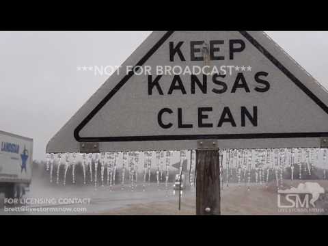 1-15-17 Pratt Kansas Ice Brings Down Branches, scenes from a fully iced-up Pratt!