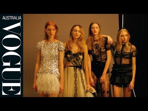 Behind the scenes with Collette Dinnigan for Vogue Australia August 2015