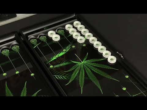 Нарды из стекла лист Конопли 61×27×5см в алюминиевом корпусе - фото 1 - id-p2018335752