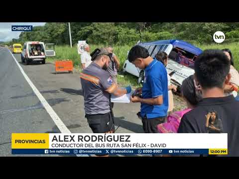 Colisión entre autobús de la ruta San Félix–David y un vehículo deja mas de 30 lesionados