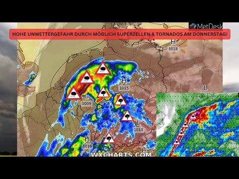 Hohe Unwettergefahr durch mögliche Superzellen & Tornados am Donnerstag! Wetter 21.06.23-24.06.23!