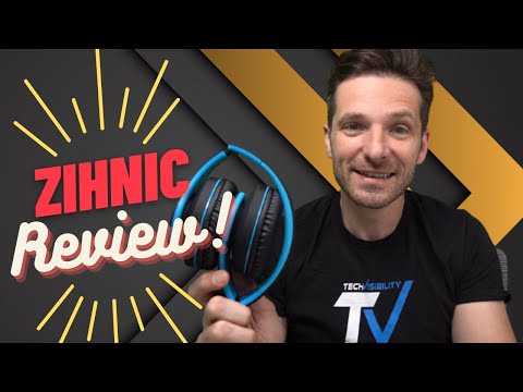 ZIHNIC Bluetooth Headphones Over-Ear, Foldable Wireless and Wired Stereo Headset Micro SD/TF, FM for Cell Phone,PC,Soft Earmuffs &Light Weight for Prolonged Wearing(Rose Gold) video review thumbnail