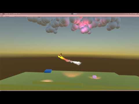 Unity Dev - Rocket Game, Thrust Particle System Test