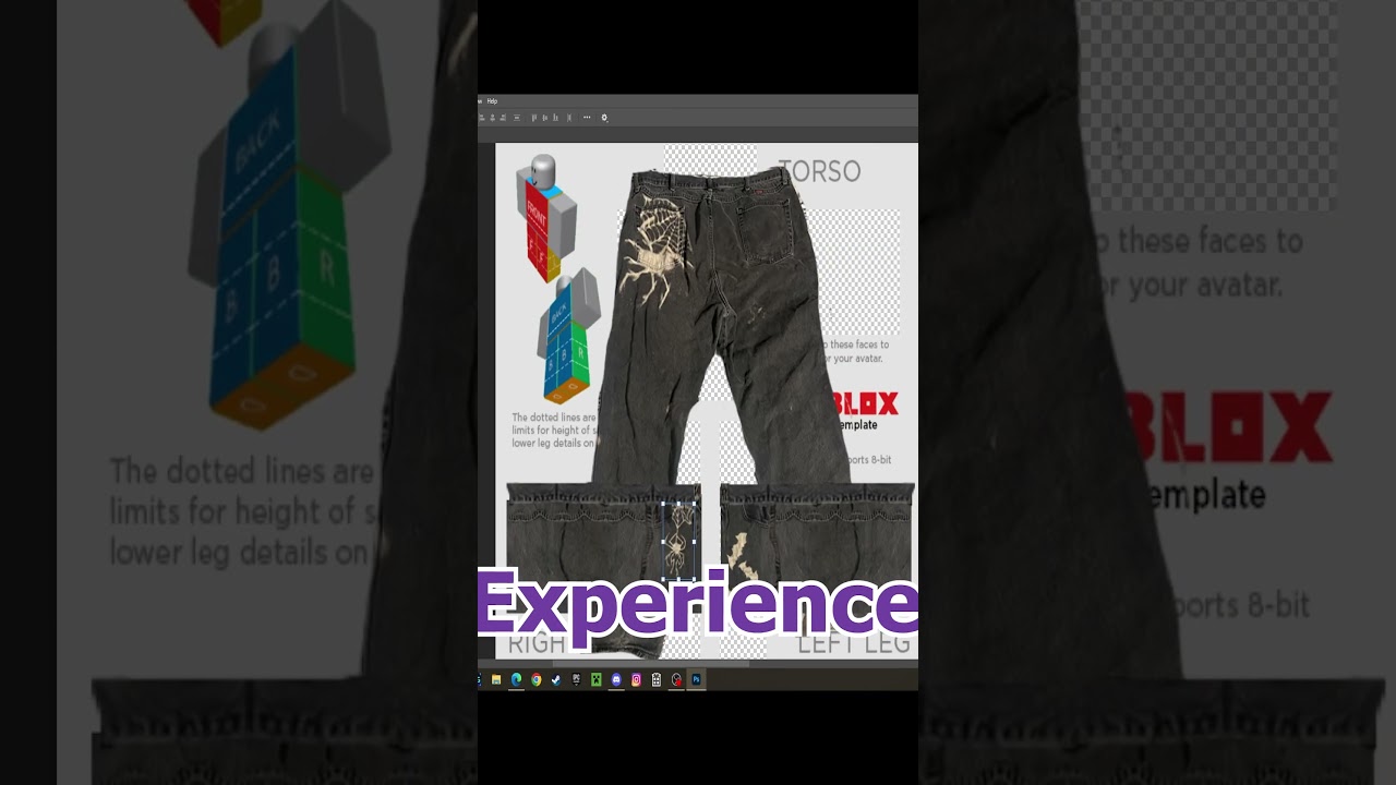 Learning how to photobash in Roblox  #roblox #clothing #clothdesign #design