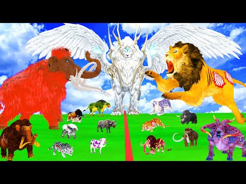Prehistoric Mammals vs Modern Mammals epic battle Animal Rebel Battle Simulator