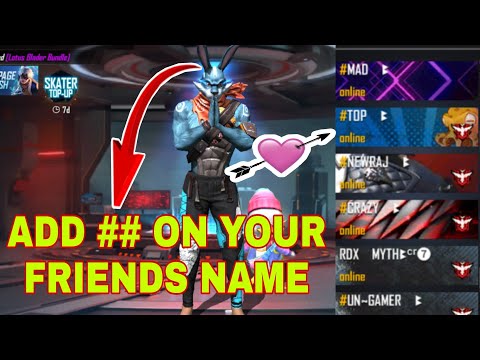 How to add hashtag (##) in  free fire|| Add hashtag on your friends FF name|| Garena free fire.