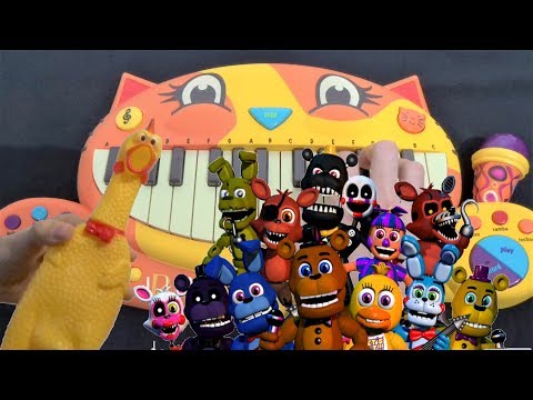 FNAF MINI COMPILATION ON A CAT PIANO, CHICKEN AND A DRUM CALCULATOR
