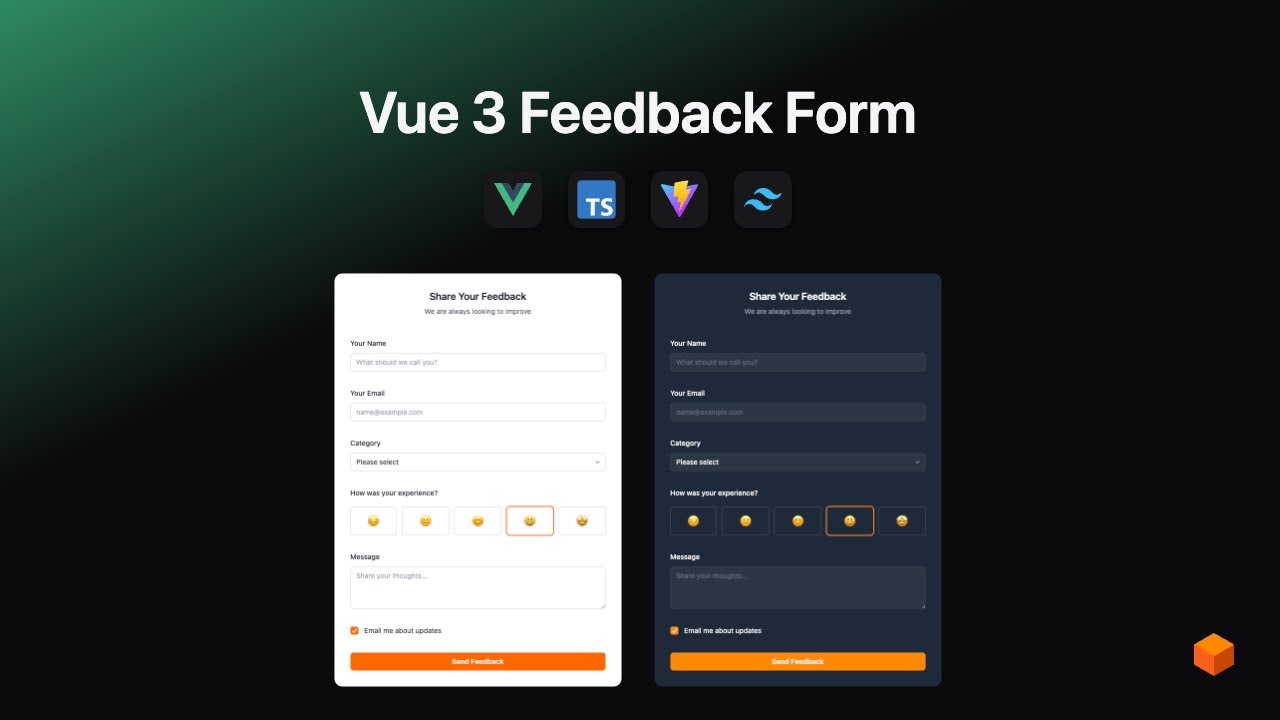 Build a Feedback Form with Vue 3, TypeScript, Vite & Tailwind CSS