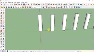 sketchup tutorial - copy multiple times in straight line and in circular path