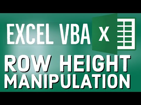 Excel VBA Tutorial for Beginners 21 Row Height Manipulation in MS Excel VBA