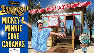 FULL TOUR Mickey Minnie Cove Cabanas 1 - 31 | Disney Cruise Line | Disney Castaway Cay Concierge