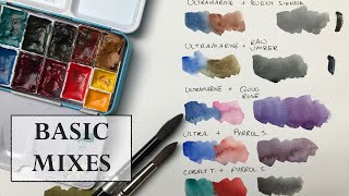 Basic Colour Mixing - Watercolour mixes