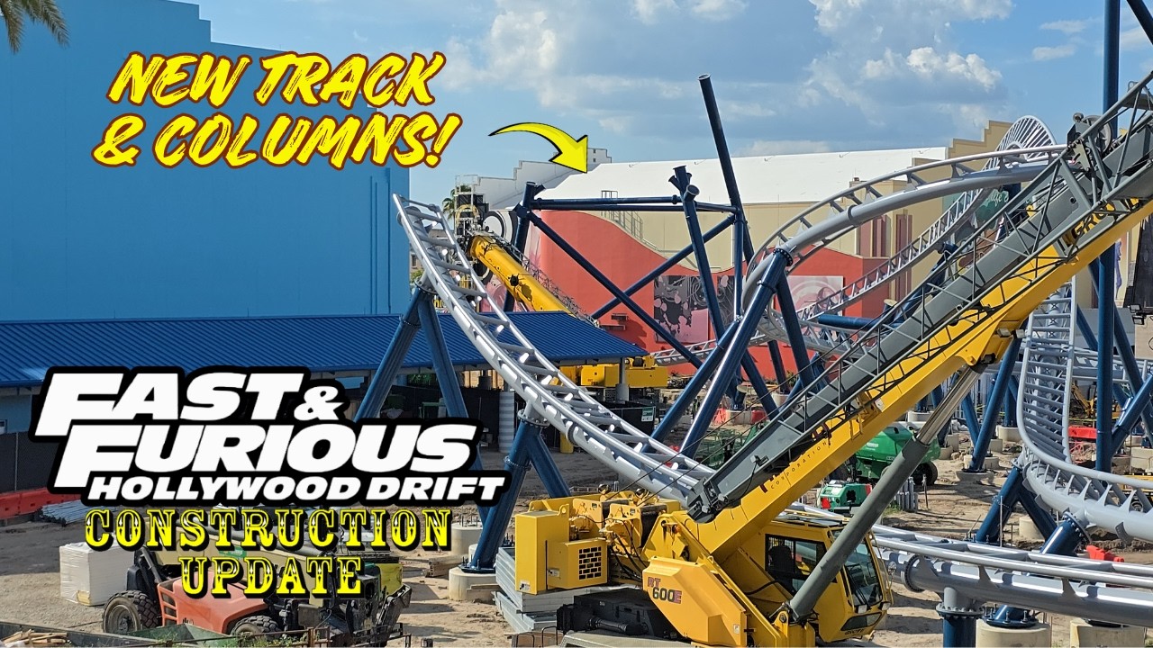 Universal Orlando Resort Fast & Furious: Hollywood Drift Roller Coaster Construction Update 7.22.26