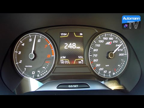 2016 SEAT Leon Cupra (290hp) - 0-252 km/h acceleration (60FPS)