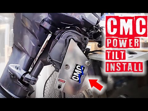 CMC Power Tilt install on 15ft Alumacraft | Yamaha 25hp outboard motor