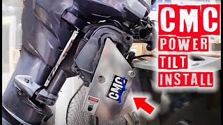 CMC Power Tilt install on 15ft Alumacraft | Yamaha 25hp outboard motor