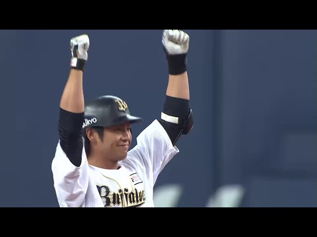 6回裏 バファローズの代打・竹原が勝負強くタイムリー!! 5-4と勝ち越しに成功!! 2014/6/14 Bs-D
