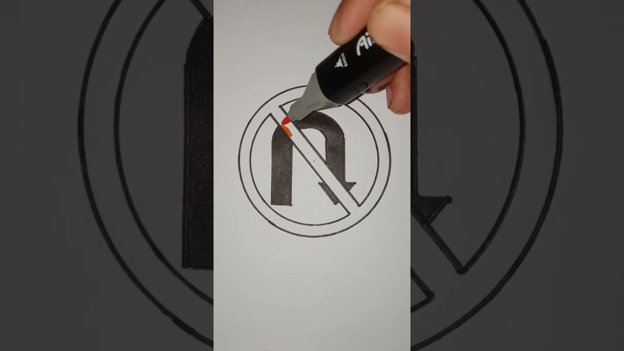 Cara Mewarnai Gambar Rambu Lalu Lintas Dilarang Putar Bali #shorts #mewarnai #coloring