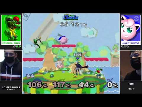 CT GamerCon 4 SSBM - 2saint/Kalvar (Blue) vs. TheSWOOPER/JFlex (Green) - Melee Doubles LF