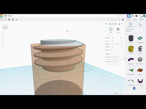 How to create threads and screws in Tinkercad