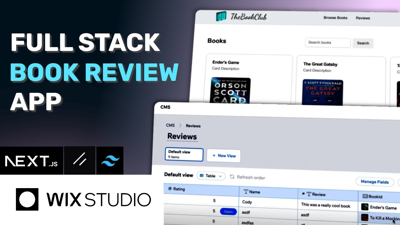 How to Code a Book Review Application (Wix Studio's Headless CMS, Next, Shadcn)