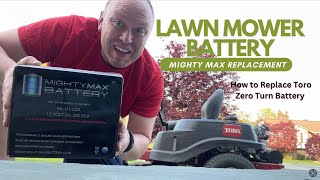 MightyMax Replacement Battery - How to Install in Toro Zero Turn Lawn Mower