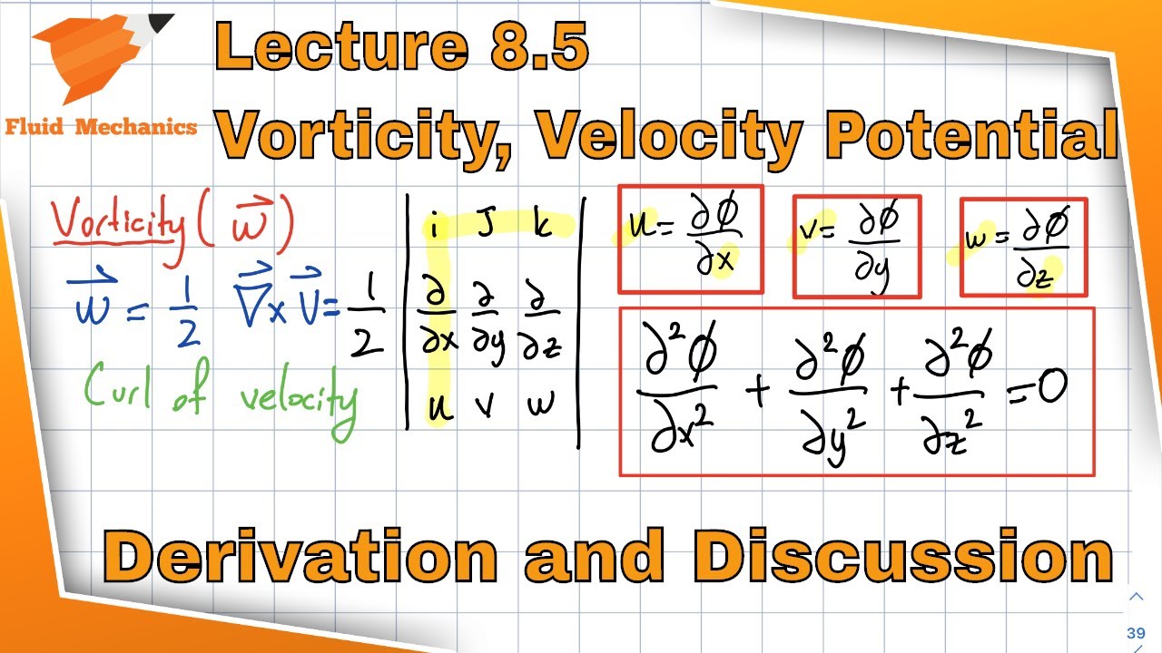 Fluid Mechanics 8.5 - Velocity Potential Function - Vorticity