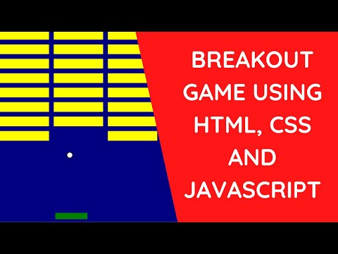 Breakout Game Using Html Css And Javascript Javascript Games