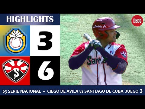🔴 63 Serie Nacional | Highlights: Ciego de Ávila vs. Santiago de Cuba Juego 3 (25/4/24)