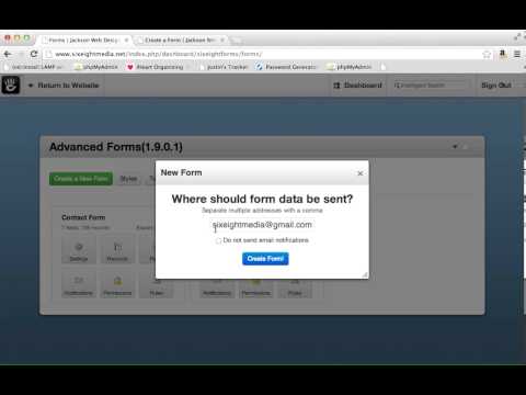 Concrete5 Advanced Forms - Create a New Form