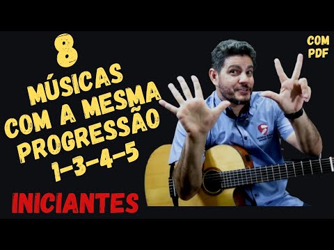 8 músicas com mesma progressão de acordes fácil | Como tocar violão iniciante