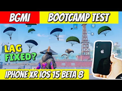 iPhone XR iOS 15 Beta 8 BGMI Bootcamp Test🔥|Lag Fixed Or Not?
