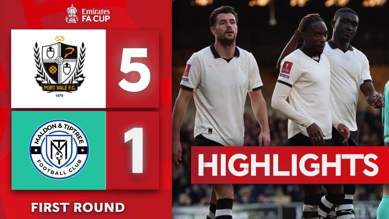 Port Vale vs Maldon & Tiptree Match Summary Season 2025/2026